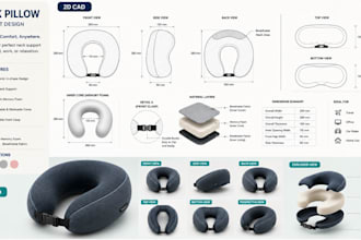 design modern neck pillow packaging and product concepts