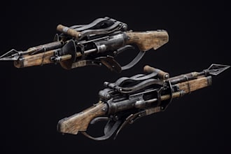 create custom 3d weapon model for games, animation, unity and unreal engine