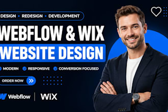 be your webflow expert figma to webflow design develop webflow wix website