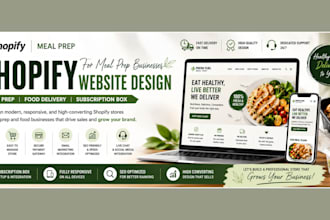design a professional meal prep food delivery subscription box website