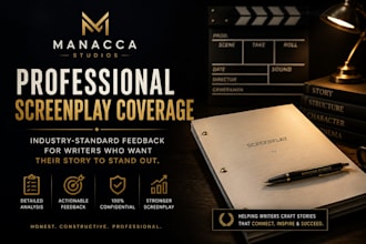 provide professional screenplay coverage with industry standard feedback