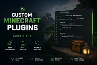 develop a custom minecraft java plugin for your server