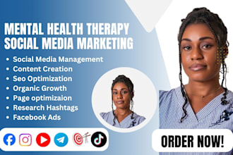 be your social media marketing manager, mental health, therapy massage wellness