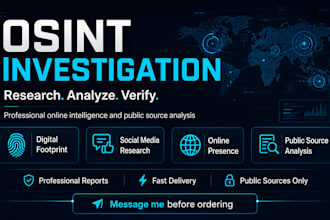 conduct osint investigation and digital footprint analysis