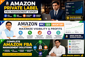 manage your amazon fba private label PPC SEO and inventory
