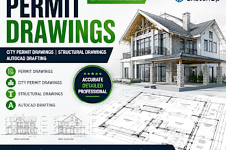 permit drawings, city permit drawings, structural drawings and autocad drafting