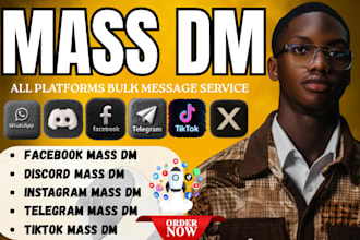 send instagram bulk message tiktok mass dm discord mass outreach twitter mass dm