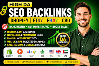 high da shopify etsy ebay cbd SEO dafollow link building USA UK uae backlinks