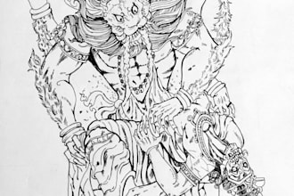 draw detailed pen and ink fantasy illustrations