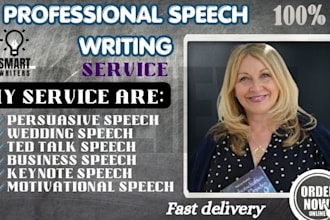 write persuasive speech, motivational speech and keynote speech writer