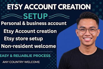 set up your fully verified etsy seller account any country