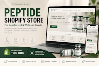 build peptide website fda compliant peptide store peptide shopify store