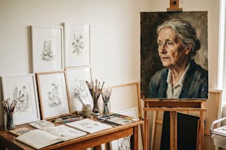 oil painting portrait and illustrations