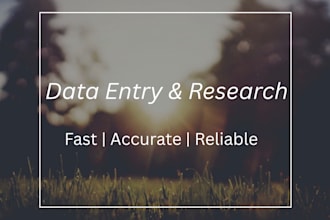 do data collection, research and online form filling