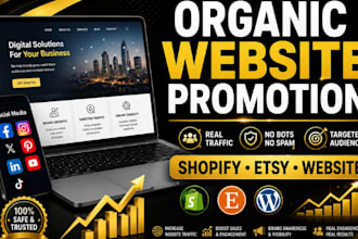 promote website, etsy, shopify with organic social media marketing