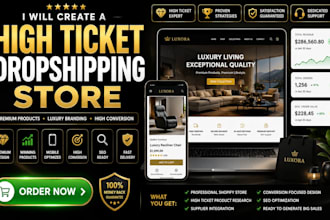 create a branded high ticket ecommerce dropshipping website