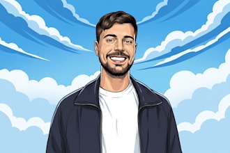 draw your photo to cartoon vector art cartoon avatar