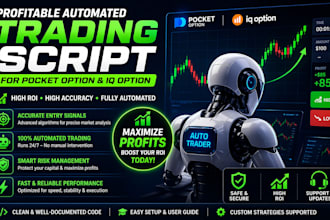 code pocket option automated script, iq option, deriv, indicator and strategy