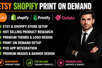 do shopify print on demand printify printful gelato etsy shopify pod