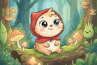 draw cute cartoon character