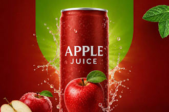 create modern product marketing designs for beverages