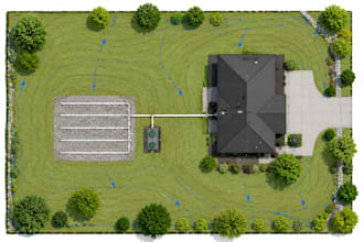 design septic systems, tank details, and drainage plans