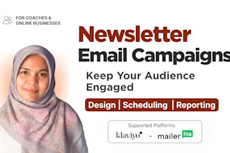design newsletter email campaigns in mailerlite and klaviyo