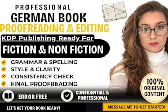 provide professional german book proofreading and editing