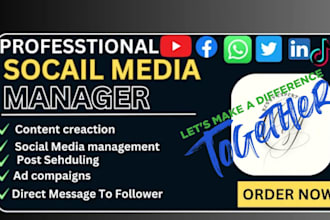 be your social medial manager and content creator