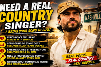 produce male country singer, nashville singer songwriter outlaw acoustic country