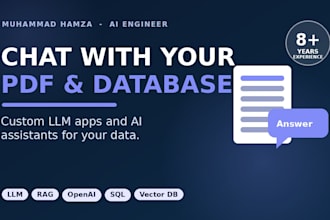 create a custom llm app to chat with your pdf and database