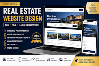 design a modern wordpress real estate idx mls website