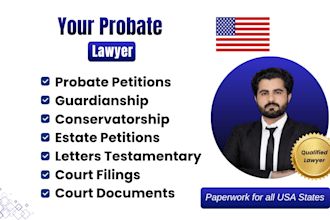 draft probate petitions, guardianship filings and estate court documents