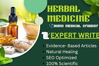 write expert herbal medicine and alternative health articles