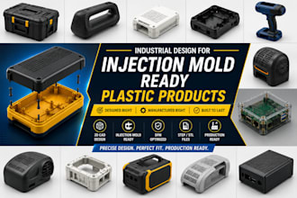 design solidworks plastic products for injection molding and manufacturing