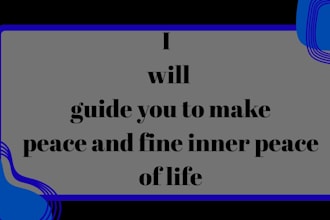 guide you to make peace and find inner peace of life