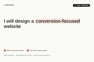 design a conversion focused business website