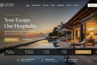 design wix hotel booking website guesthouse hostel reservation boutique website