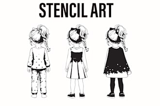 turn your photo into a clean stencil, silhouette or line art design