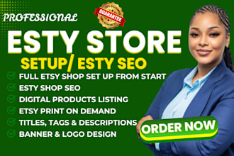 do esty shop promotion esty digital products  esty SEO listing esty shop setup