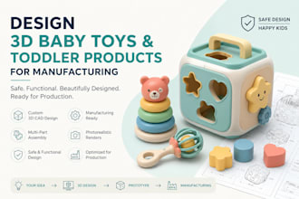 develop manufacturing ready 3d baby toys and toddler products