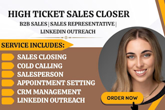 be your high ticket sales closer b2b salesperson sales representative coldcaller