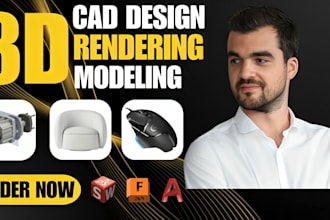 do 3d cad design, product design, mechanical design and cad modeling