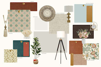 create you a mood board, floor plan and specification list