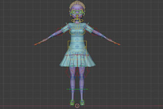 do 3d character rigging, animation, blender, and unity setup