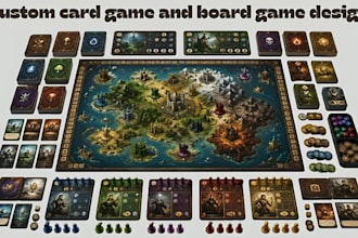 design custom card game board game card board game tabletop game artwork