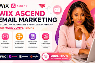 setup wix ascend email marketing, automation workflows and newsletter campaign