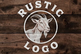 design a rustic farmhouse, ranch, livestock logo