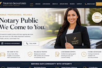 design wix mobile notary website notary public signing agent service website