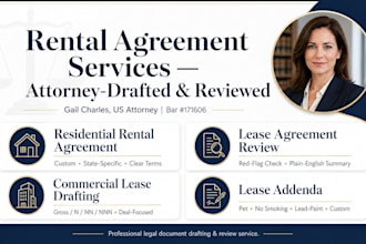 draft a legally binding residential rental agreement as real estate attorney